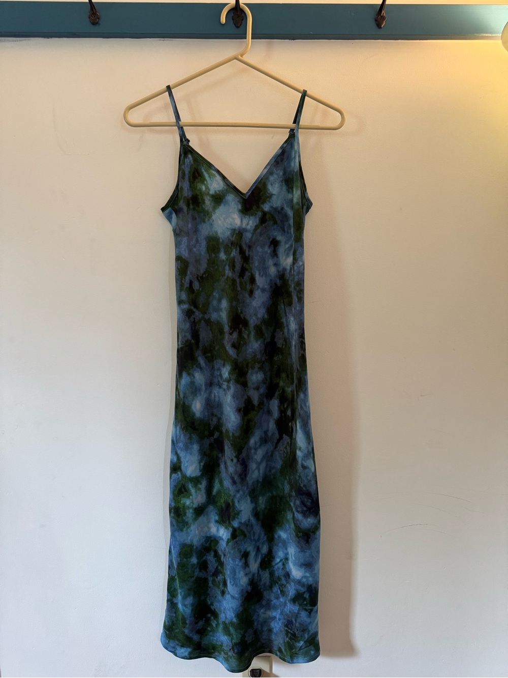 Tie-dye slip dress, midi